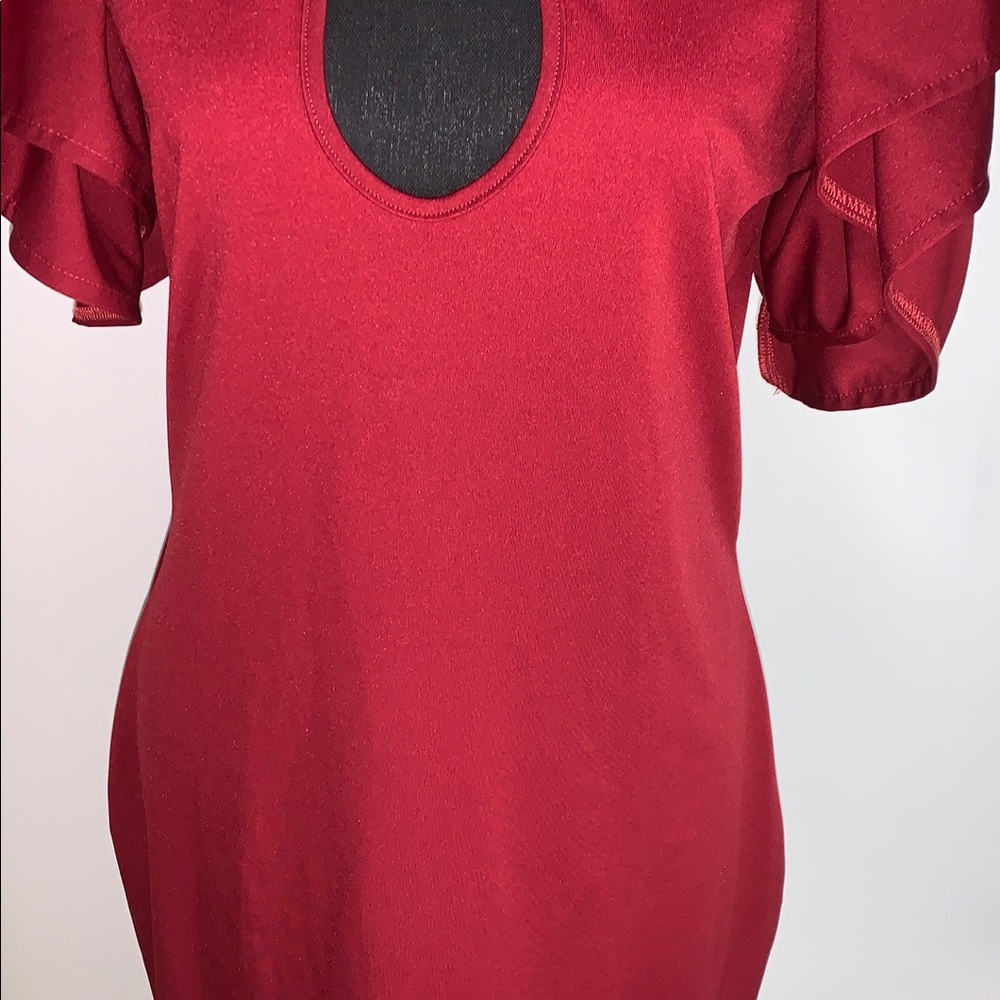 Burgundy dress